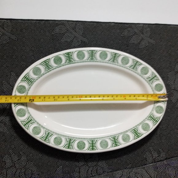 Vintage BUFFALO CHINA Ironstone Oval Dish Art Deco - Picture 5 of 9
